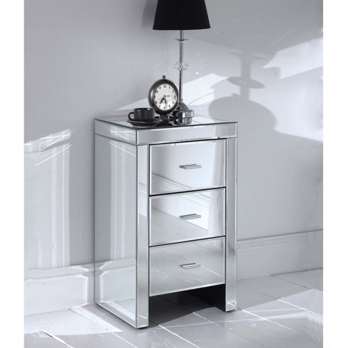 Homes Direct 365 Glass Bedside Table Wayfair.co.uk